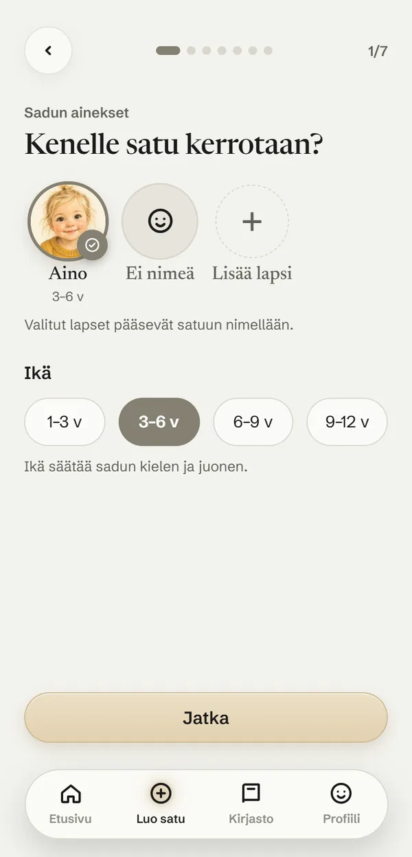 Satukone puhelimessa: valitaan, kenelle satu kerrotaan, ja lapsen ikäryhmä